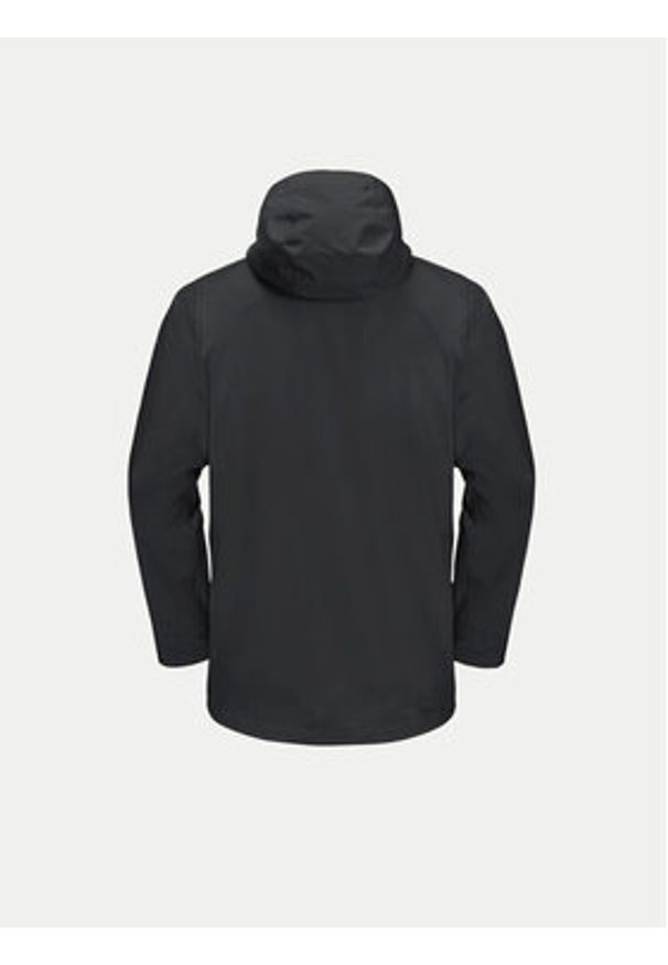Jack Wolfskin Kurtka przeciwdeszczowa Highest Peak 1115134 Czarny Regular Fit. Kolor: czarny. Materiał: syntetyk