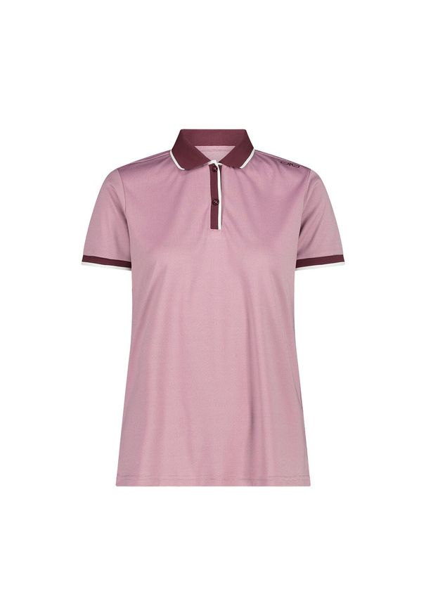 Damska koszulka polo CMP. Typ kołnierza: polo. Kolor: różowy