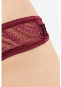 Calvin Klein Underwear stringi kolor fioletowy transparentne. Kolor: czerwony. Materiał: materiał #2