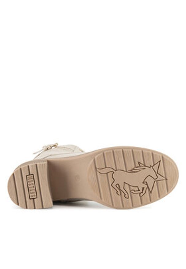 Mustang Trzewiki 1441-507-243 Biały. Kolor: biały. Materiał: materiał