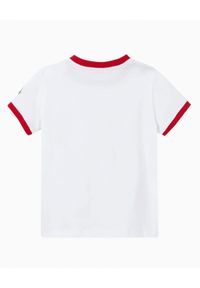 MONCLER KIDS - Koszulka z graficznym nadrukiem 0-3 lat. Kolor: biały. Materiał: bawełna. Wzór: nadruk. Sezon: lato