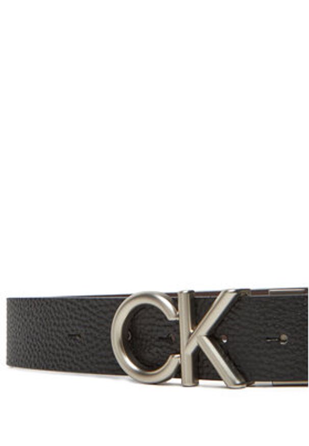 Calvin Klein Pasek Męski Ck Hallmark Logo 35Mm Adj/Rev LV04D7034G Czarny. Kolor: czarny. Materiał: skóra