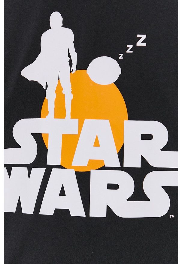 Adidas - adidas - T-shirt bawełniany x Star Wars. Okazja: na co dzień. Kolor: czarny. Materiał: bawełna. Wzór: motyw z bajki. Styl: casual