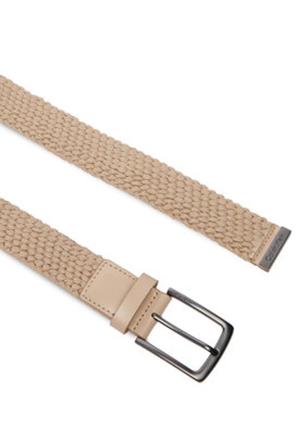 Calvin Klein Pasek Casual Pin Buckle 35Mm Fixed - LV04D7088G Beżowy. Kolor: beżowy. Materiał: syntetyk. Styl: casual