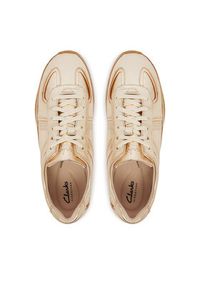 Clarks Sneakersy Meridor Lo 26186585 Złoty. Kolor: złoty. Materiał: skóra #4