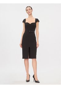 Rinascimento Sukienka koktajlowa CFC0116209003 Czarny Slim Fit. Kolor: czarny. Materiał: syntetyk. Styl: wizytowy