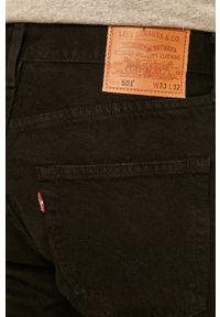Levi's® - Levi's - Jeansy 501 Regular Fit 00501.0165-black. Okazja: na spotkanie biznesowe. Kolor: czarny. Wzór: aplikacja. Styl: biznesowy #3