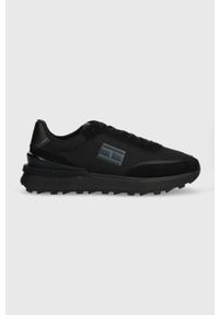 Tommy Jeans sneakersy TJM TECHNICAL RUNNER kolor czarny EM0EM01265. Zapięcie: sznurówki. Kolor: czarny. Materiał: guma