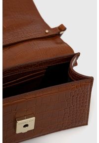 Patrizia Pepe torebka skórzana kolor brązowy. Kolor: brązowy. Materiał: skórzane #3