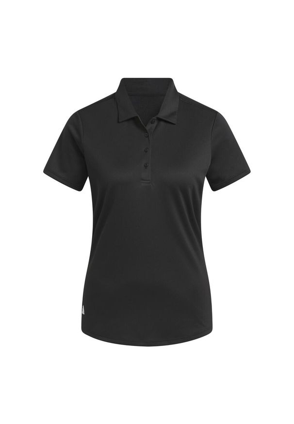 Adidas - Koszulka polo Women's Solid Performance Short Sleeve. Typ kołnierza: polo. Kolor: czarny. Materiał: materiał. Styl: klasyczny