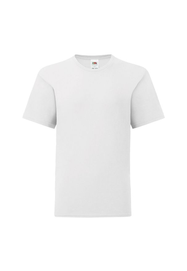 FRUIT OF THE LOOM - Koszulka Dziecięca Iconic 145. Kolor: biały. Sport: turystyka piesza