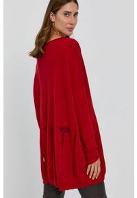 Liviana Conti - Sweter wełniany. Kolor: czerwony. Materiał: wełna. Długość rękawa: długi rękaw. Długość: długie #5