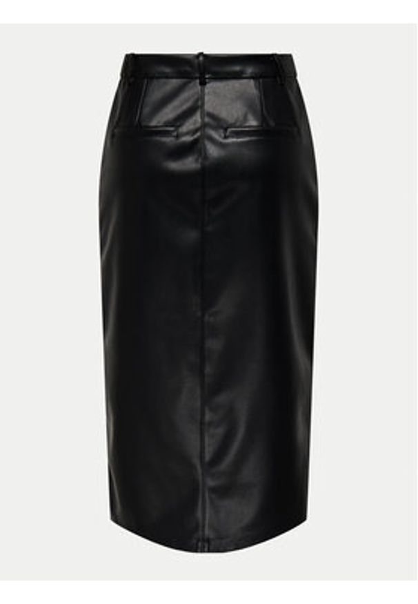 only - ONLY Spódnica z imitacji skóry Heidi 15322539 Czarny Regular Fit. Kolor: czarny. Materiał: skóra