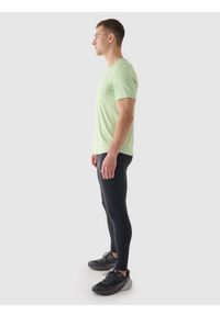 4f - 4F Legginsy do biegania szybkoschnące męskie - szare XL. Kolor: szary. Materiał: dzianina, włókno, syntetyk, materiał, elastan. Wzór: gładki, ze splotem, jednolity. Sport: fitness, bieganie