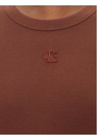 Calvin Klein Jeans Sukienka codzienna LV047C240G Brązowy Slim Fit. Okazja: na co dzień. Kolor: brązowy. Materiał: bawełna. Typ sukienki: proste. Styl: casual #4