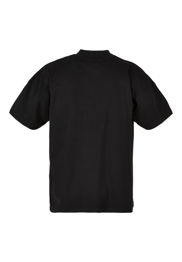 BUILD YOUR BRAND - Męska Koszulka Oversize Z Wąskim Dekoltem. Kolor: czarny