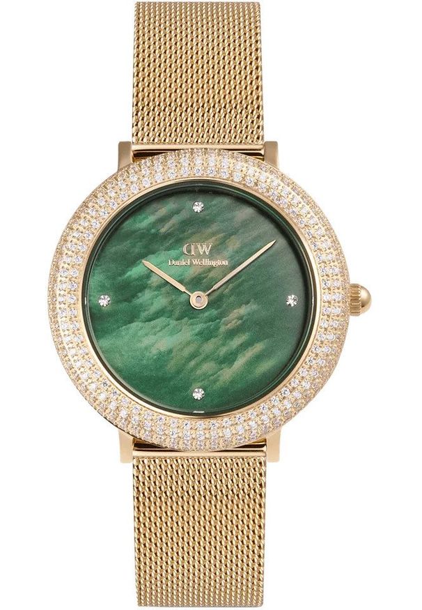 Zegarek damski Daniel Wellington DW00100824 CYRKONIE złoty. Kolor: złoty