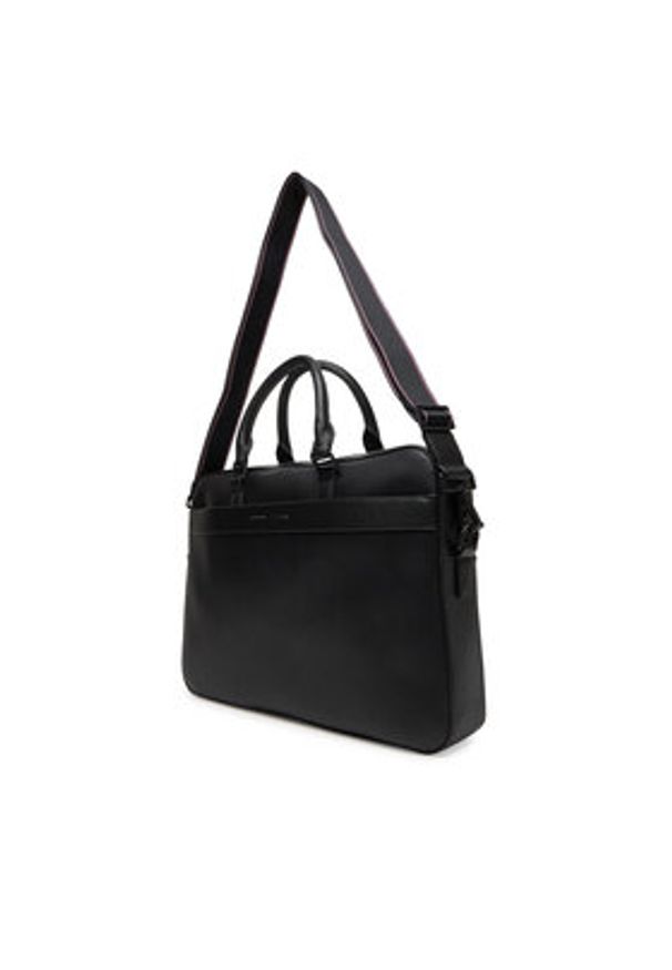 TOMMY HILFIGER - Tommy Hilfiger Torba na laptopa Th Corp Computer Bag AM0AM13222 Czarny. Kolor: czarny. Materiał: skóra