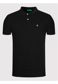 United Colors of Benetton - United Colors Of Benetton Polo 3089J3179 Czarny Regular Fit. Typ kołnierza: polo. Kolor: czarny. Materiał: bawełna