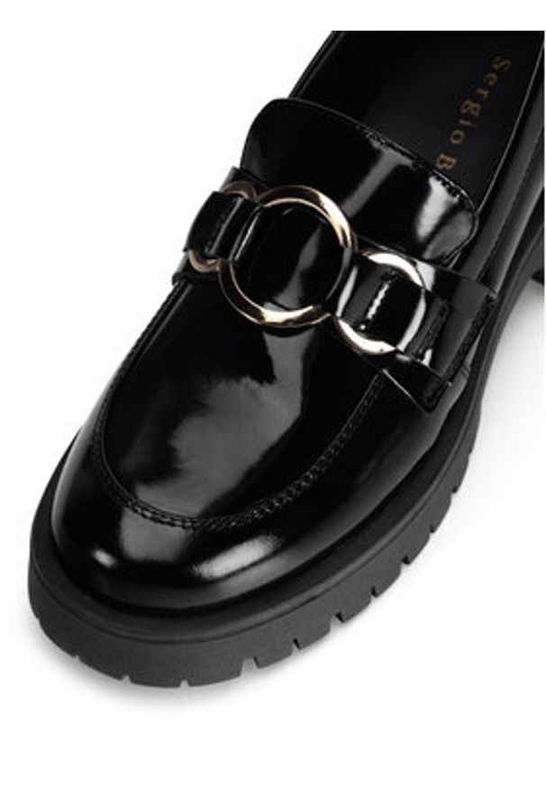Sergio Bardi Loafersy ARC-E1091-01SB Czarny. Kolor: czarny. Materiał: lakier, skóra