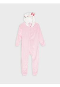 Sinsay - Polarowa piżama typu onesie z elementami 3D Hello Kitty - różowy. Kolor: różowy. Materiał: polar. Wzór: motyw z bajki #1