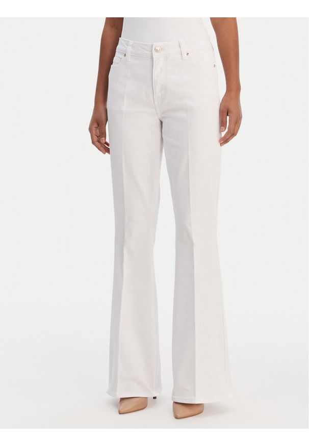 Fracomina Jeansy FP26SVA012W61501 Biały Bootcut Fit. Kolor: biały