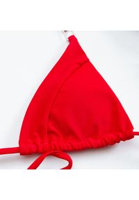 Intica - Bikini trójkątne wiązane szybkoschnące na plażę Taesuk. Kolor: czerwony. Materiał: materiał #5