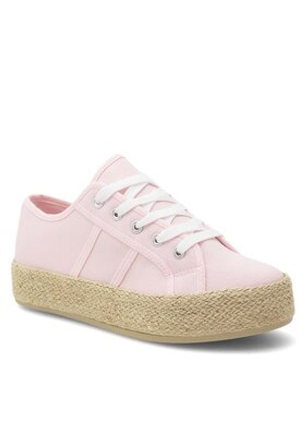 DeeZee Espadryle WSS21067-01 Różowy. Kolor: różowy. Materiał: materiał