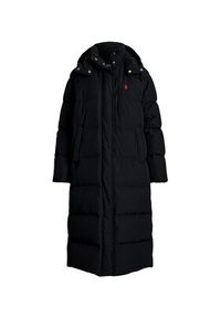 Polo Ralph Lauren Płaszcz zimowy 211941005002 Czarny Regular Fit. Typ kołnierza: polo. Kolor: czarny. Materiał: bawełna. Sezon: zima