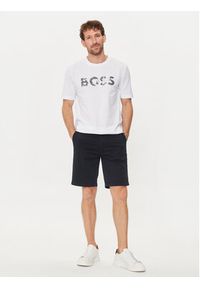 BOSS - Boss T-Shirt Thompson 15 50513382 Biały Regular Fit. Kolor: biały. Materiał: bawełna #5