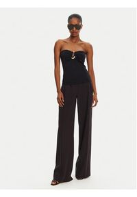 Patrizia Pepe Top 2M4460/J129-K103 Czarny Regular Fit. Kolor: czarny. Materiał: syntetyk #2