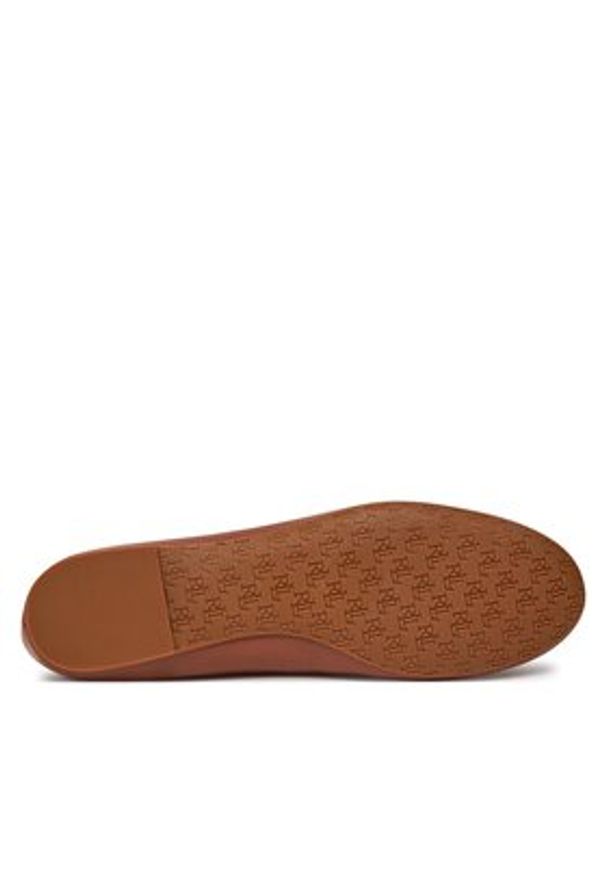 Lauren Ralph Lauren Baleriny 802940603002 Brązowy. Kolor: brązowy. Materiał: skóra