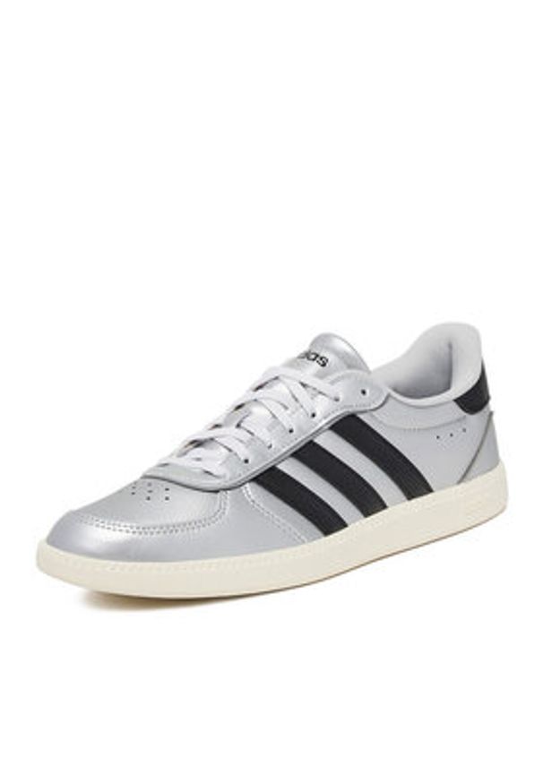 Adidas - adidas Sneakersy BREAKNET SLEEK JQ8263 Srebrny. Kolor: srebrny. Materiał: materiał