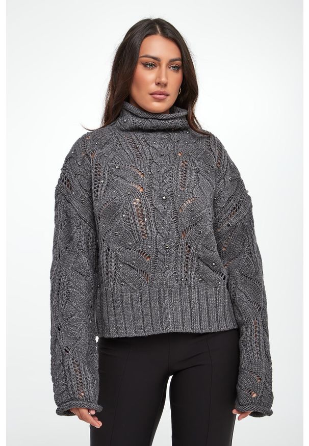 Liu Jo - Golf damski z wełną LIU JO. Typ kołnierza: golf. Materiał: wełna