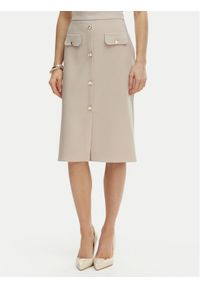Rinascimento Spódnica ołówkowa CFC0128271003 Beżowy Slim Fit. Kolor: beżowy. Materiał: syntetyk #1