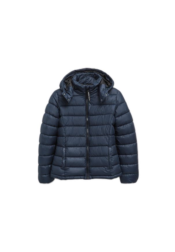 Damska kurtka puchowa Pepe Jeans Alexa. Kolor: niebieski, wielokolorowy, biały. Materiał: puch