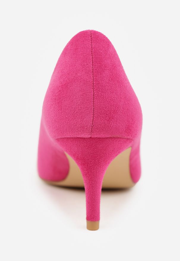 Renee - Fuksjowe Czółenka Vices na Szpilce w Klasycznym Stylu Savora. Okazja: na spotkanie biznesowe. Nosek buta: szpiczasty. Kolor: różowy. Obcas: na szpilce. Styl: klasyczny. Wysokość obcasa: średni