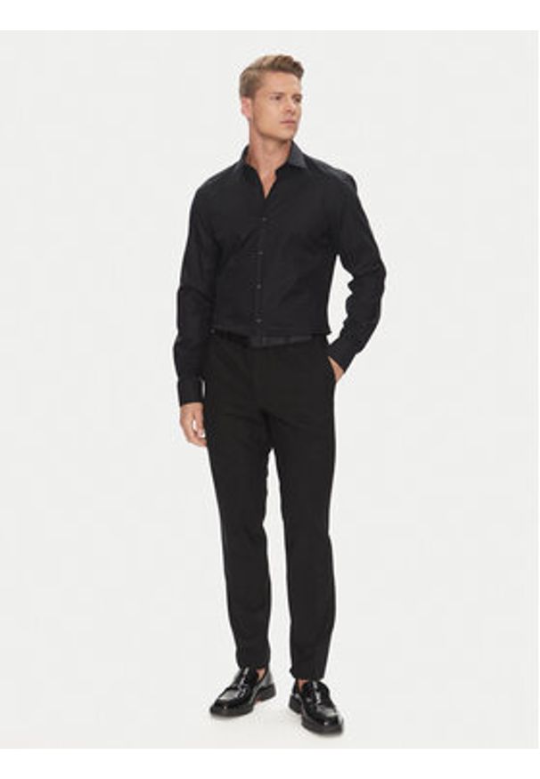 Hugo - HUGO Koszula Kenno 50544934 Czarny Slim Fit. Kolor: czarny. Materiał: bawełna