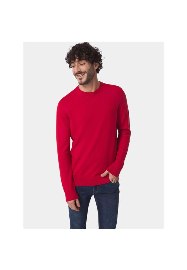 Sweter męski TBS Malykron. Kolor: czerwony