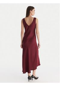 ViCOLO Sukienka koktajlowa TF0247 Bordowy Regular Fit. Kolor: czerwony. Materiał: wiskoza. Styl: wizytowy #4