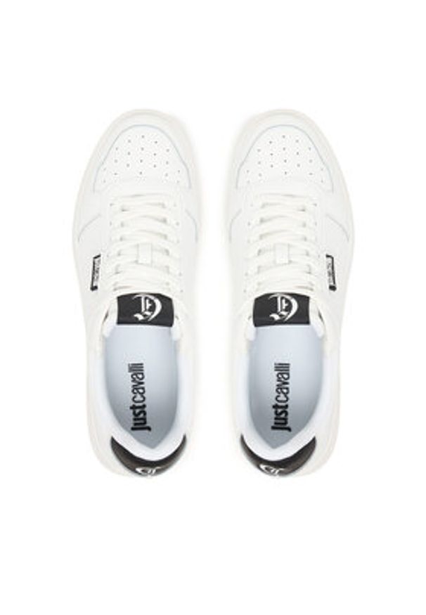 Just Cavalli Sneakersy 80QA3SB3 ZPC14 Biały. Kolor: biały. Materiał: skóra