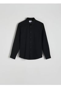 Reserved - Koszula super slim fit - czarny. Kolor: czarny. Materiał: tkanina, bawełna