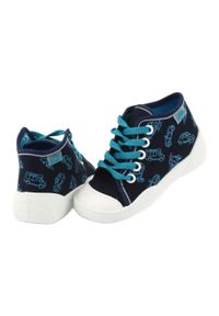 Befado obuwie dziecięce 218P059 niebieskie. Kolor: niebieski. Materiał: bawełna, tkanina