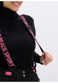 bonprix - Spodnie narciarskie ocieplane i nieprzemakalne, z odpinanymi szelkami, straight. Kolor: czarny #3