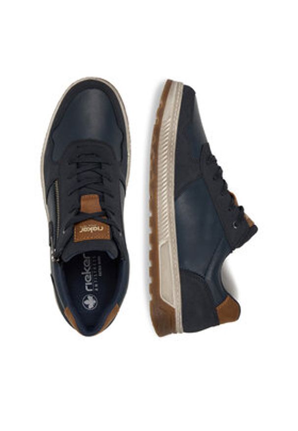 Rieker Sneakersy 37029-16 Granatowy. Kolor: niebieski. Materiał: materiał, syntetyk