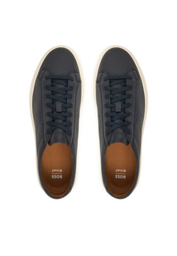 BOSS Sneakersy Kieran 50557866 Granatowy. Kolor: niebieski. Materiał: skóra