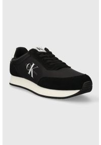 Calvin Klein Jeans sneakersy RETRO RUNNER SU-NY MONO kolor czarny YM0YM00746. Nosek buta: okrągły. Kolor: czarny. Materiał: guma #3