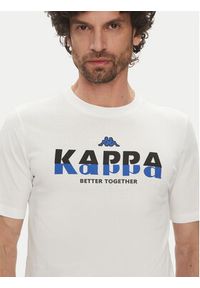 Kappa T-Shirt 351U8KW 001 Biały Regular Fit. Kolor: biały. Materiał: bawełna #3