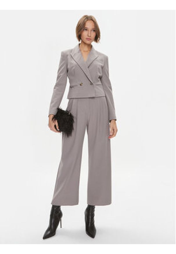 Marella Spodnie materiałowe Fante 2331360636200 Szary Relaxed Fit. Kolor: szary. Materiał: materiał, syntetyk