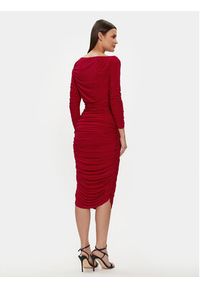 NORMA KAMALI Sukienka koktajlowa KK2203PL295004 Czerwony Slim Fit. Kolor: czerwony. Materiał: syntetyk. Styl: wizytowy